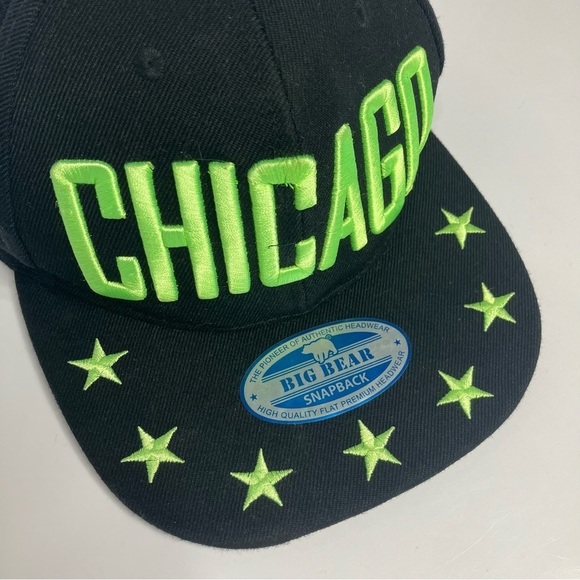 Big Bear SnapBack hat Chicago neon green - Picture 2 of 6